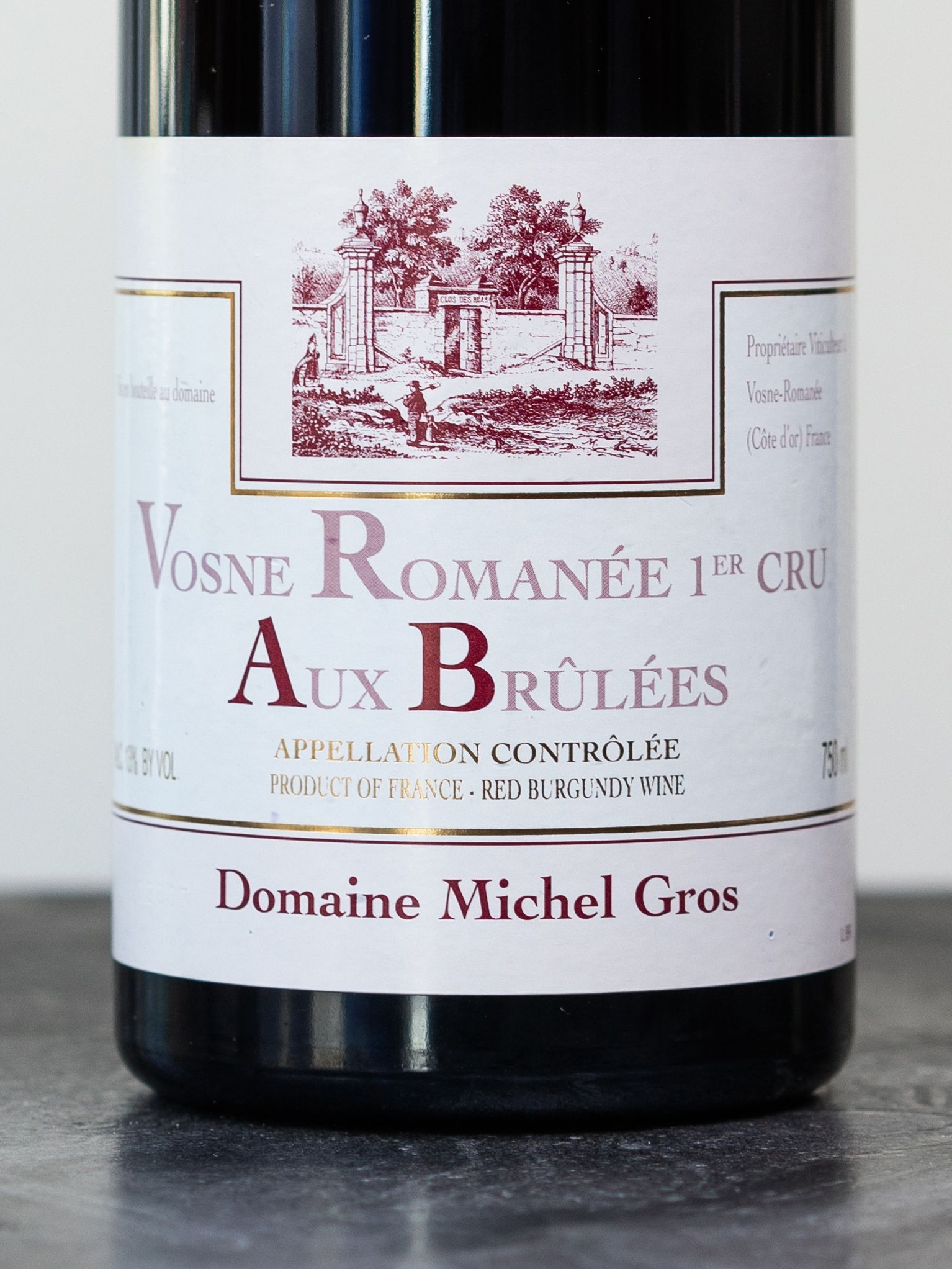 Этикетка Domaine Michel Gros Vosne Romanee 1er Cru